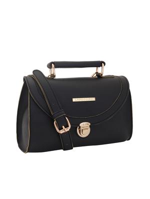 black leatherette (pu) regular sling bag - 15625794 - Standard Image - 4