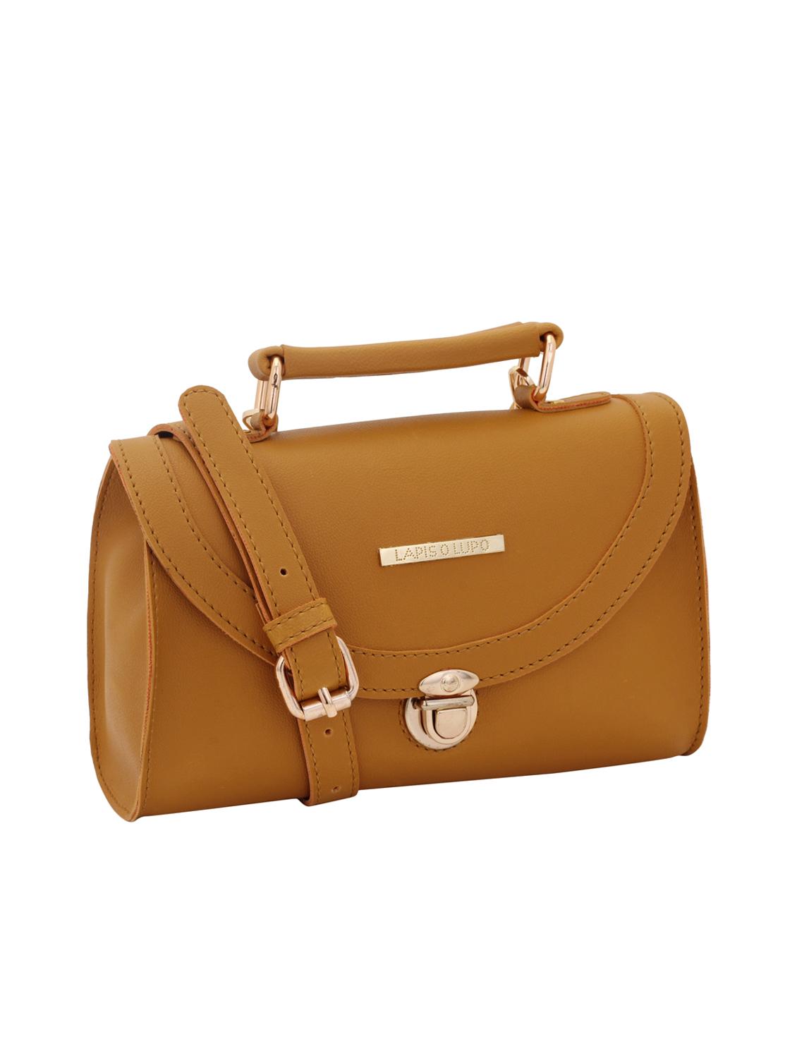 yellow leatherette (pu) regular sling bag - 15625796 - Zoom Image - 4