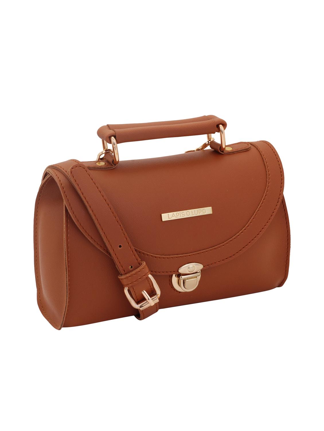 tan leatherette (pu) regular sling bag - 15625840 - Zoom Image - 4