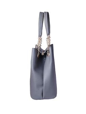 grey leatherette (pu) regular tote - 15625996 - Standard Image - 4
