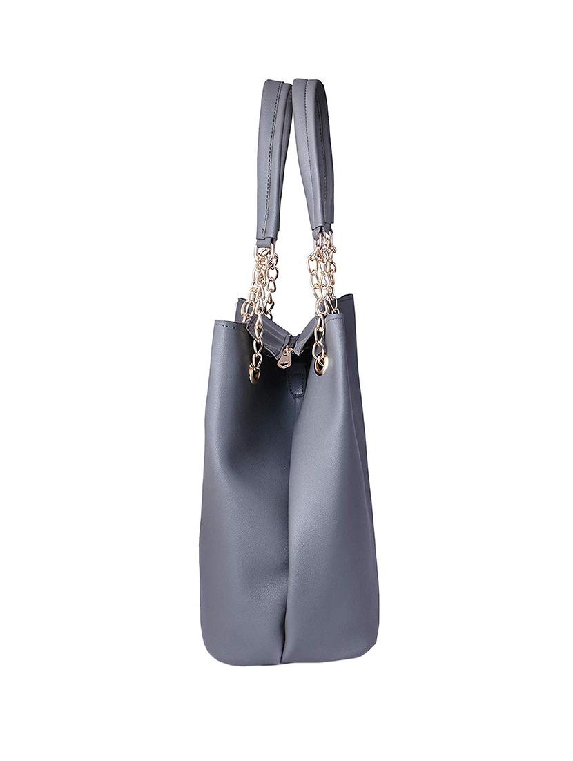 grey leatherette (pu) regular tote - 15625996 - Zoom Image - 4