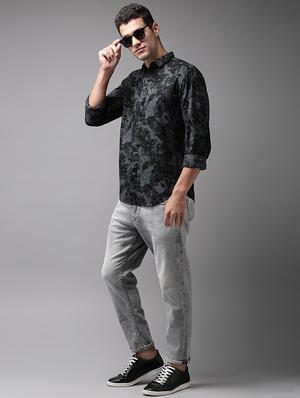 grey cotton casual shirt - 15626114 - Standard Image - 4