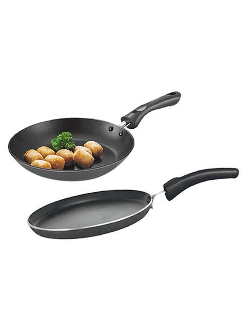 Brandroot Anti Scratch/Non Stick/Hard Anodised Alisha Combo-2 in 1(1 Tawa, 1 Fry Pan) Induction Bottom Cookware Set - 15626152 - Very Small Image - 1