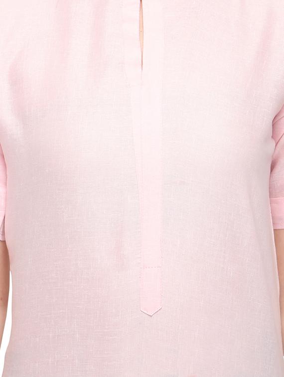 Soild kurta with palazzo set - 15626658 - Zoom Image - 4