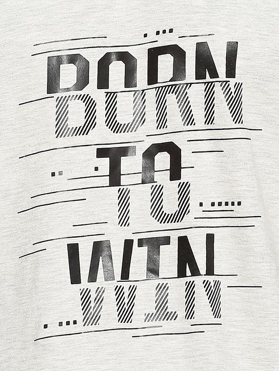 beige cotton chest print t-shirt - 15627284 - Zoom Image - 4