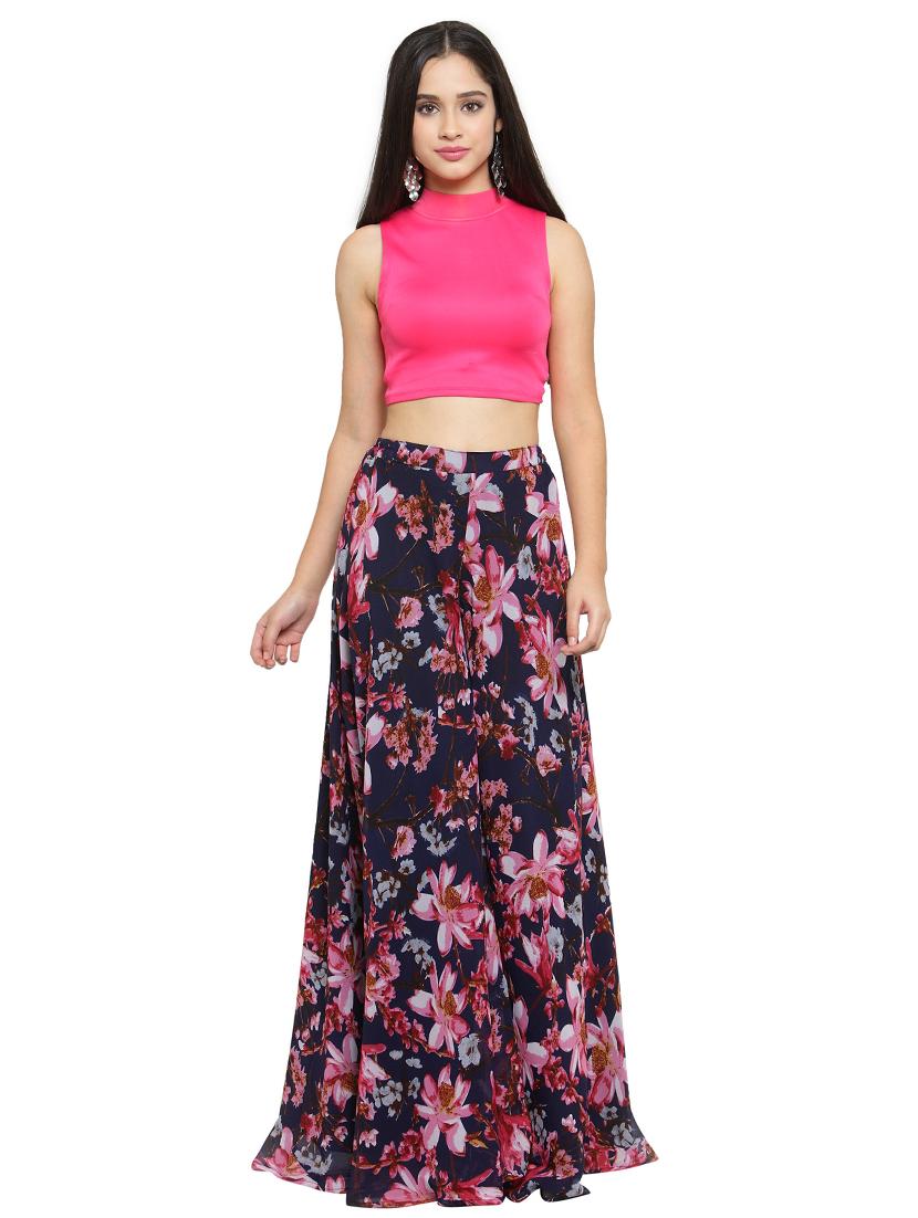 high waist floral flared palazzo - 15628079 - Zoom Image - 4