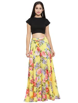 high waist floral flared palazzo - 15628083 - Standard Image - 4
