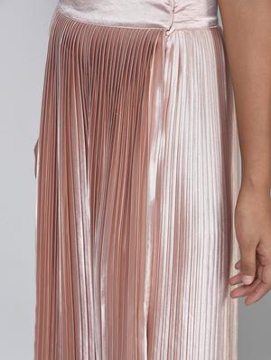metallic accordion pleat skirt - 15628621 - Standard Image - 4