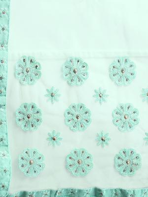 tonal embroidered anarkalli suit - 15629061 - Standard Image - 4