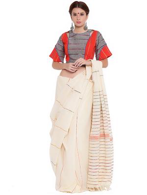 Self-design color block back tie knot blouse - 15629111 - Standard Image - 4