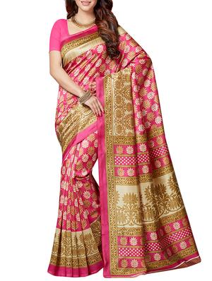 multicolor printed saree combo with blouse - 15630061 - Standard Image - 4