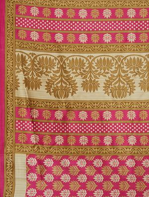 multicolor printed saree combo with blouse - 15630063 - Standard Image - 7