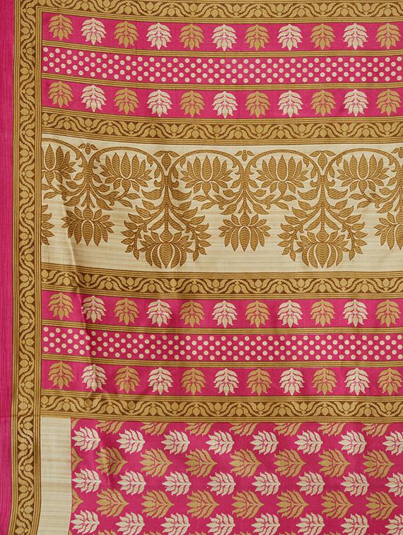 multicolor printed saree combo with blouse - 15630063 - Zoom Image - 7