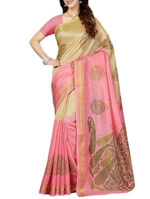 multicolor printed saree combo with blouse - 15630064 - Standard Image - 4