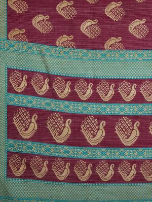 conversational printed saree with blouse - 15630958 - Standard Image - 4