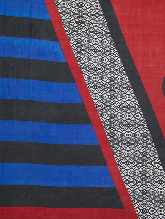 geometrical printed saree with blouse - 15630965 - Zoom Image - 4