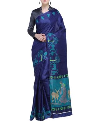 multicolor printed saree combo with blouse - 15631028 - Standard Image - 4