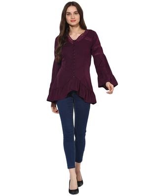 gathered hem lace detail button up top - 15631348 - Standard Image - 4