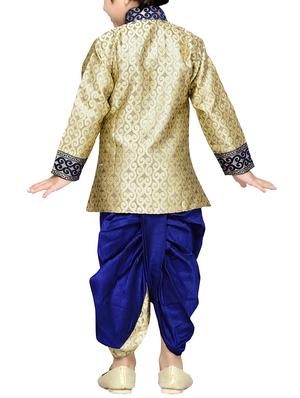 blue silk blend kurta set - 15640933 - Standard Image - 7