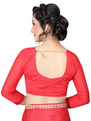 floral half and half saree with blouse - 15642654 - Standard Image - 4