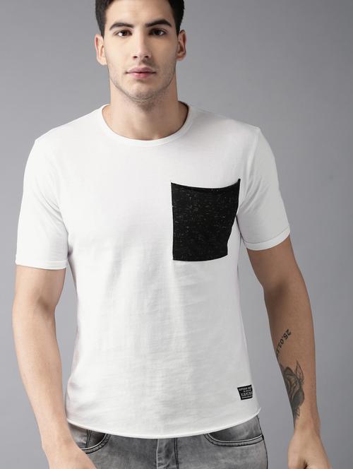 white round neck pocket t-shirt - 15643056 - Standard Image - 1