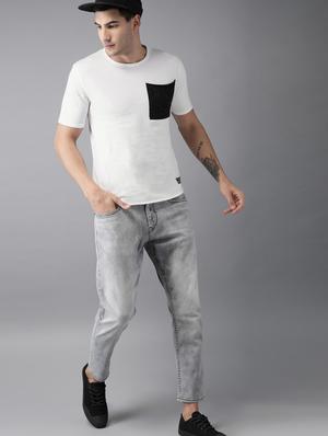 white round neck pocket t-shirt - 15643056 - Standard Image - 4