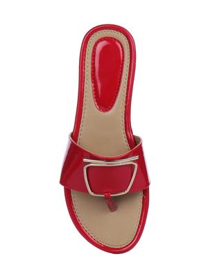red black slip on sandal - 15644284 - Standard Image - 4
