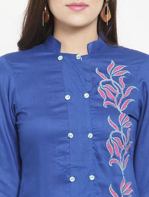 Block printed kurta with palazzo set - 15645538 - Standard Image - 4