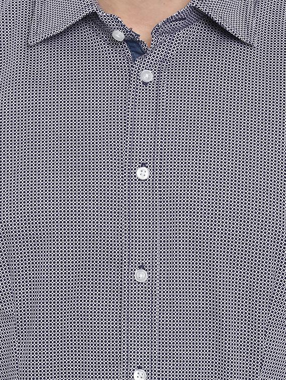 blue cotton casual shirt - 15648656 - Zoom Image - 4