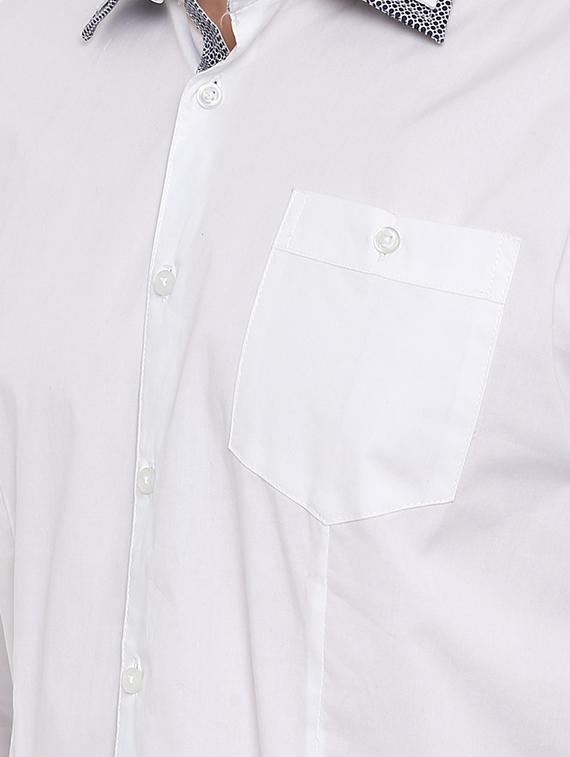 white cotton casual shirt - 15648918 - Zoom Image - 4