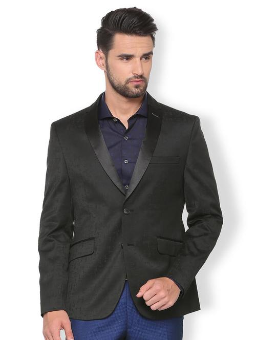 black polyester single breasted blazer - 15649050 - Standard Image - 1