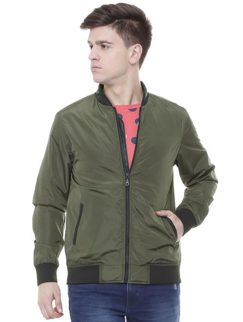 green polyester bomber jacket - 15649081 - Standard Image - 1