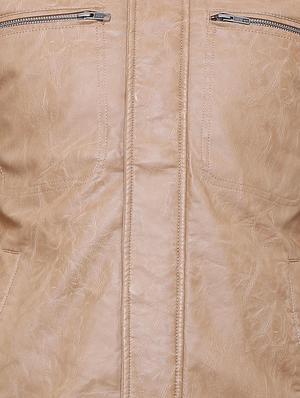 beige leather biker jacket - 15649093 - Standard Image - 4