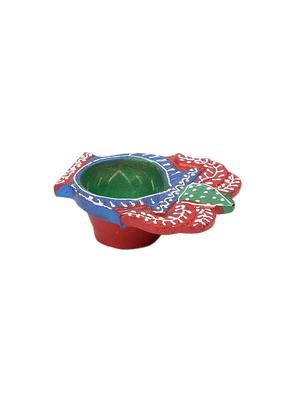 aapno rajasthan kalash design handpainted terracotta diyas - set of 6 - 15649182 - Standard Image - 4