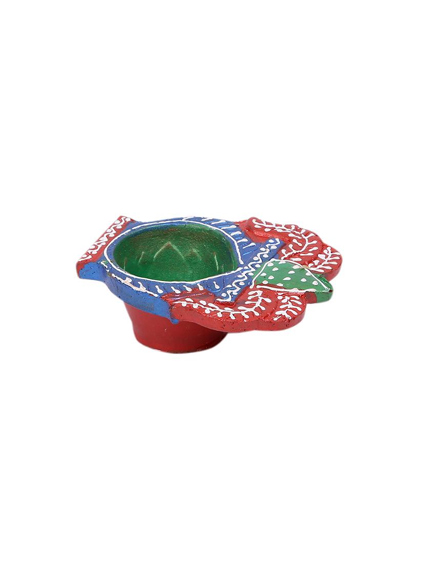 aapno rajasthan kalash design handpainted terracotta diyas - set of 6 - 15649182 - Zoom Image - 4