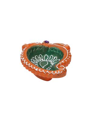 aapno rajasthan mango design handpainted terracotta diyas - set of 6 - 15649183 - Standard Image - 4