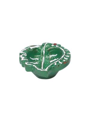 aapno rajasthan leaf design handpainted terracotta diyas-set of 6 - 15649186 - Standard Image - 4
