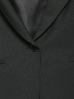 black lapel collared blazer - 15650170 - Standard Image - 4