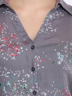 roll-up sleeved ditsy floral shirt - 15651122 - Standard Image - 4