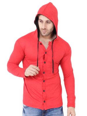 red cotton t-shirt - 15651733 - Standard Image - 4