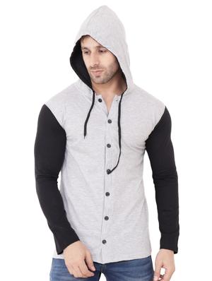 grey cotton color block t-shirt - 15651746 - Standard Image - 4