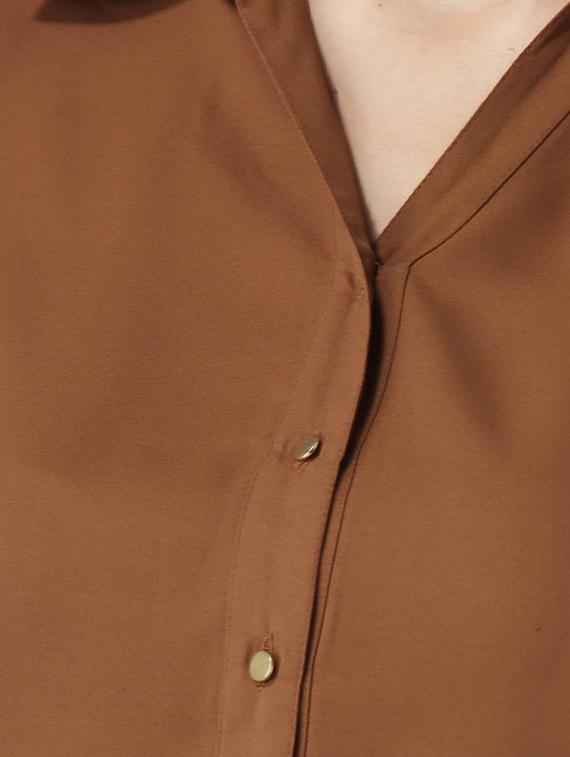 frill detail slit sleeved shirt - 15652764 - Zoom Image - 4