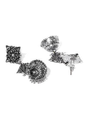 silver tone jhumka - 15653644 - Standard Image - 4