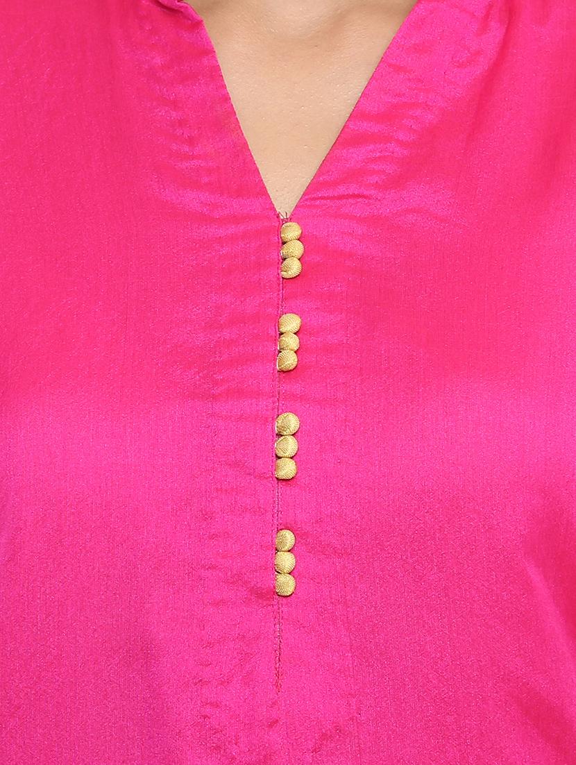 chanderi straight kurta - 15653729 - Zoom Image - 4