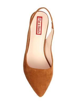 tan suede slip on sandals - 15654433 - Standard Image - 4