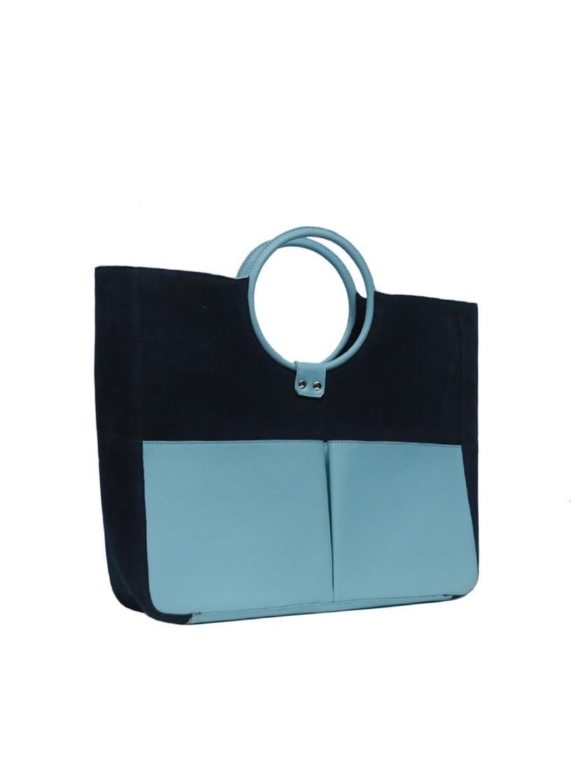 blue leatherette (pu) regular handbag - 15654790 - Zoom Image - 4
