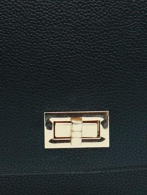 black leatherette (pu) regular sling bag - 15654799 - Standard Image - 4