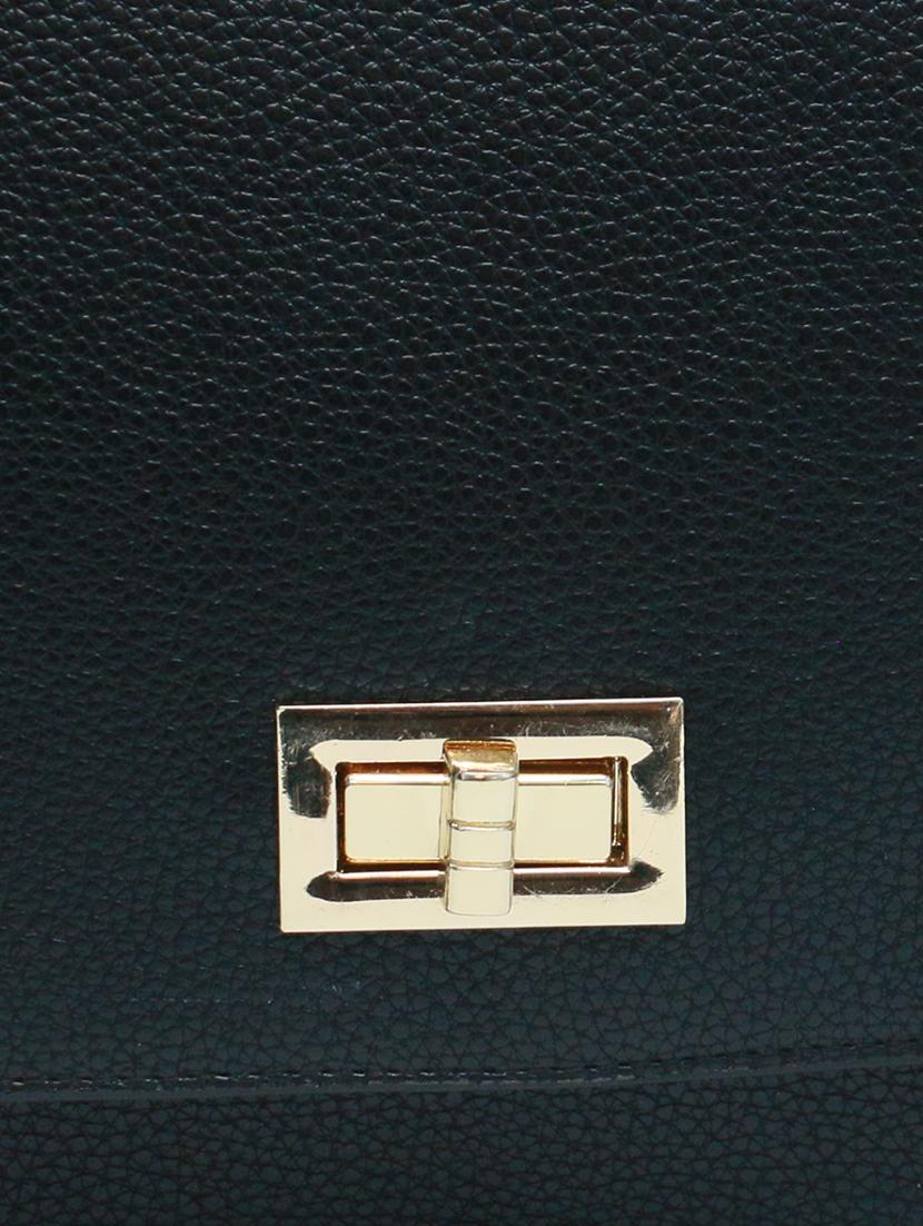 black leatherette (pu) regular sling bag - 15654799 - Zoom Image - 4