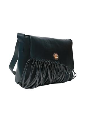 black leatherette (pu) regular sling bag - 15654814 - Standard Image - 4