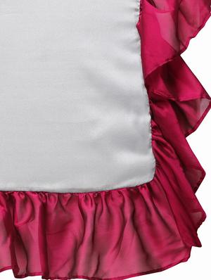 contrast ruffle border saree with blouse - 15655071 - Standard Image - 4